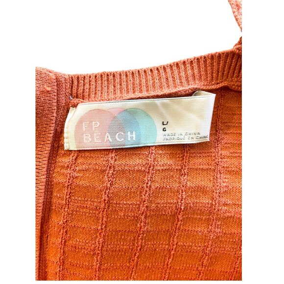 FP Beach Free People Short And Sweet Sweater Dress Terracotta Size L - Picture 3 of 11